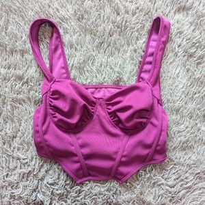 Magenta Corset Tank Top